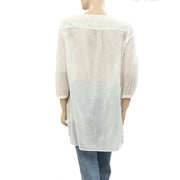 Odd Molly Anthropologie Solid Ruffle Tunic Top