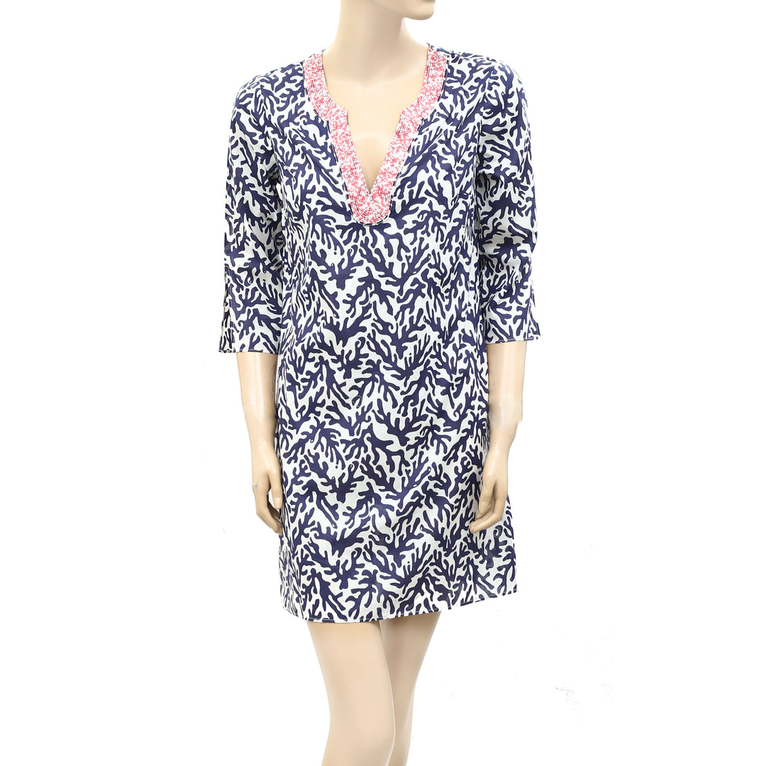 Lilly Pulitzer Coral Beaded Courtney Tunic Dress