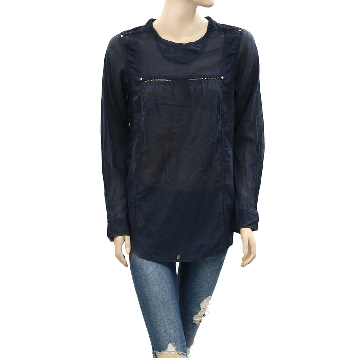 Etoile Isabal Marant Solid Navy Tunic Top