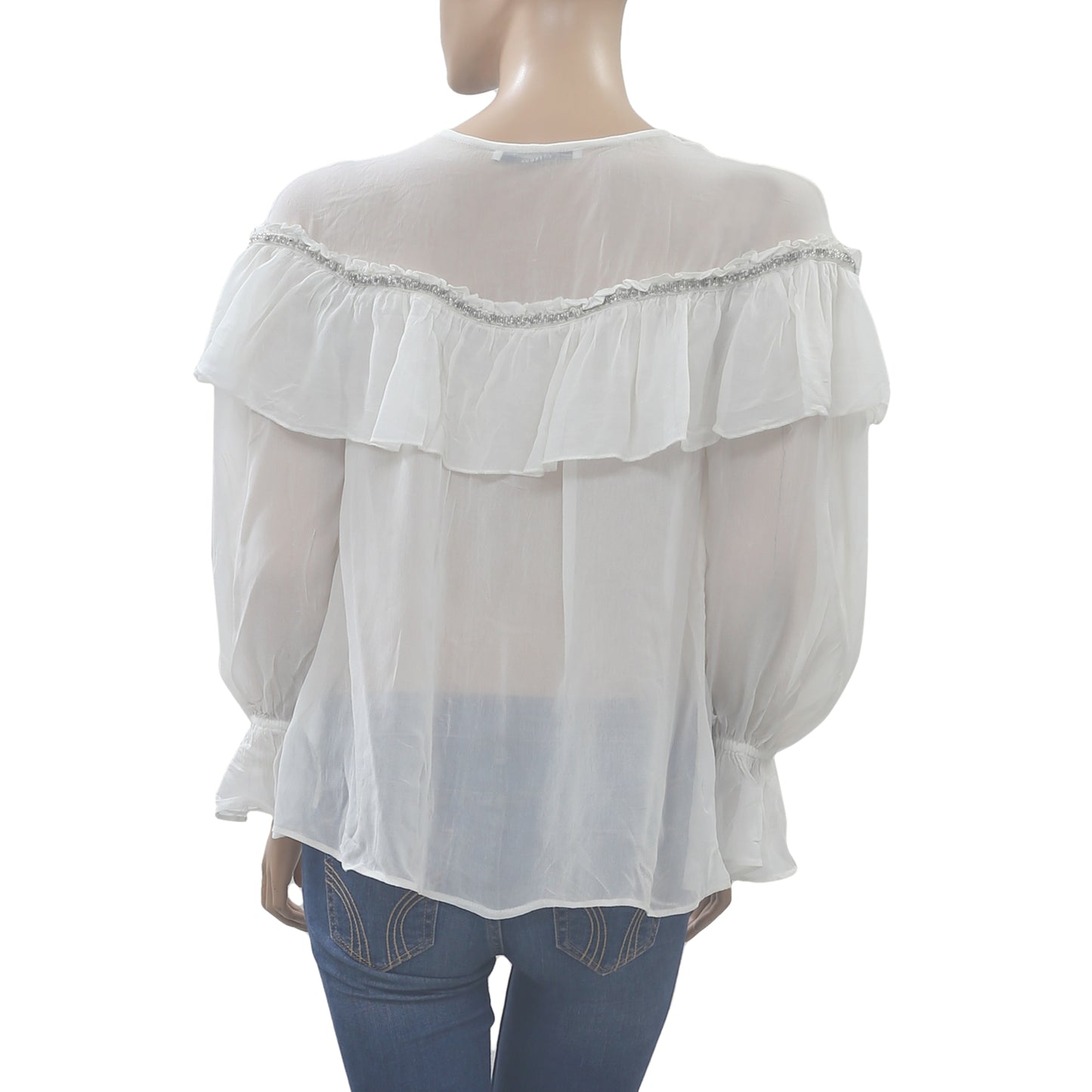 Uterque Embellished Blouse Shirt Top