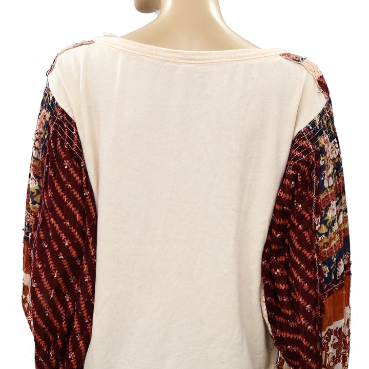 Free People Light Magic Henley Blouse Top