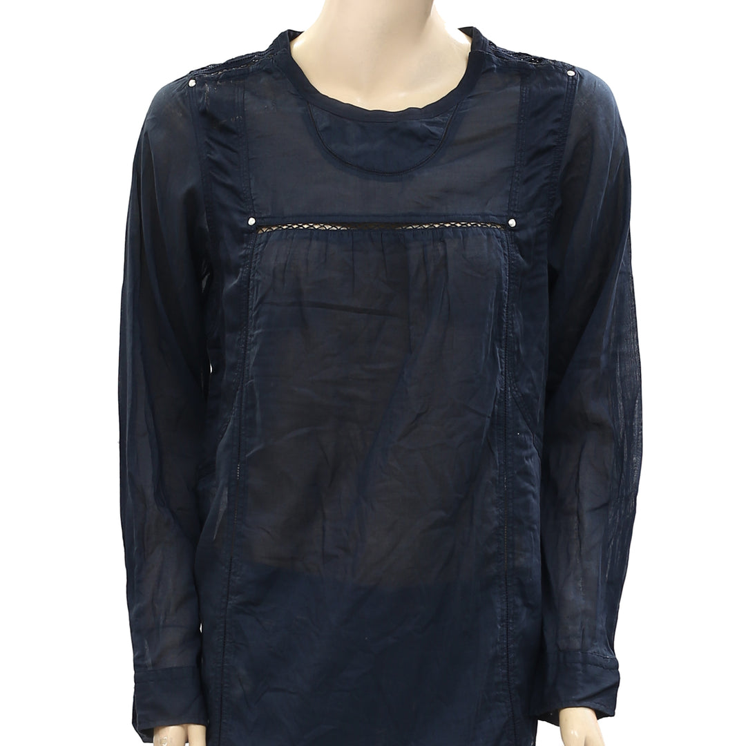 Etoile Isabal Marant Solid Navy Tunic Top