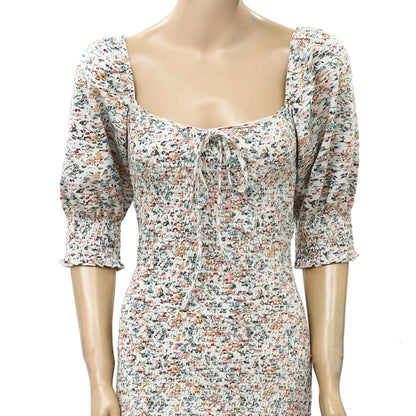 Urban Outfitters Floral Smocked Mini Dress