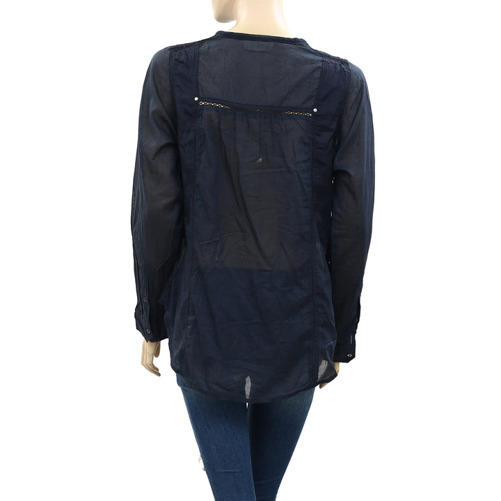 Etoile Isabal Marant Solid Navy Tunic Top