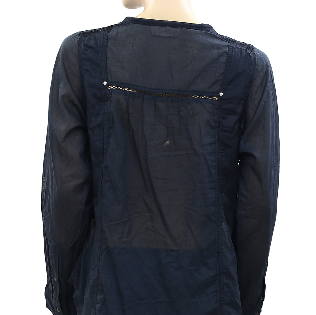 Etoile Isabal Marant Solid Navy Tunic Top