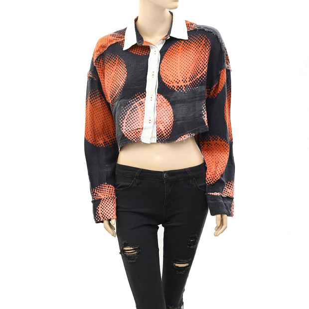 Out From Under Urban Outfitters Home Alone Flannel Crop Shirt Top
