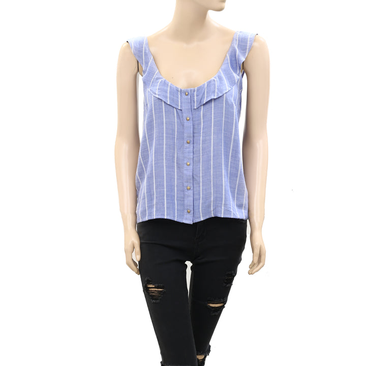 Sezane Manon Striped Blouse Tank Top