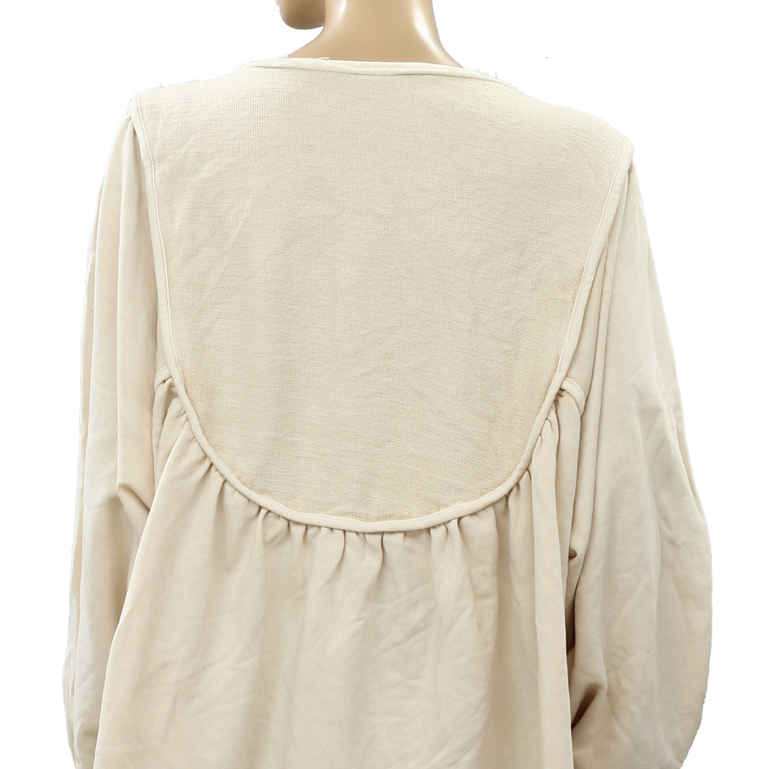Free People About A Girl Pullover Sweatshirt Top