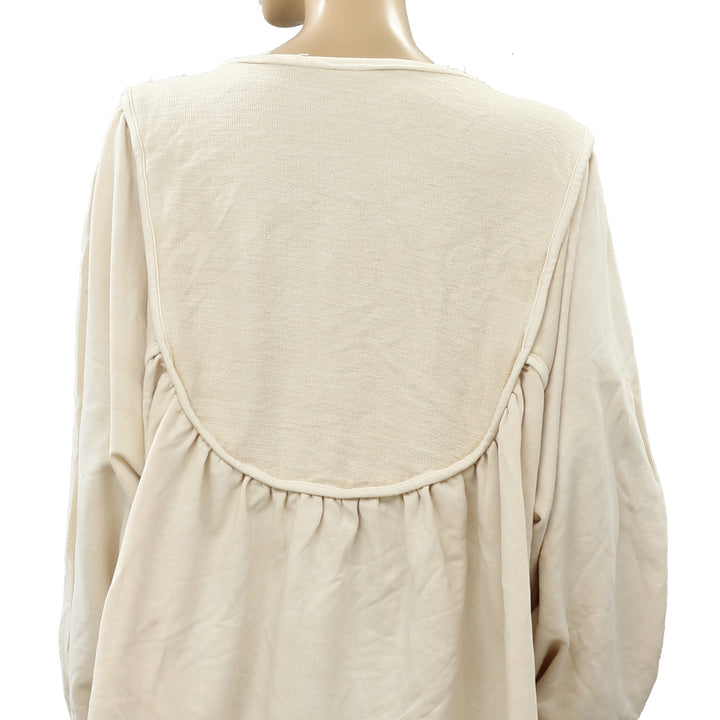 Free People About A Girl Pullover Sweatshirt Top
