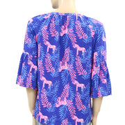Lilly Pulitzer Zebra Printed Blouse Top
