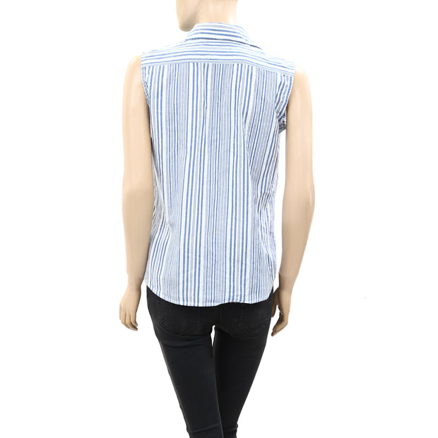 Nili Lotan Striped Tank Blouse Shirt Top