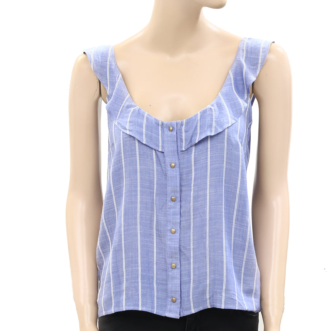 Sezane Manon Striped Blouse Tank Top