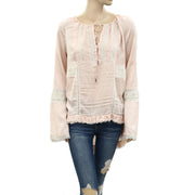 Odd Molly Anthropologie Lace High Low Tunic Top L-3