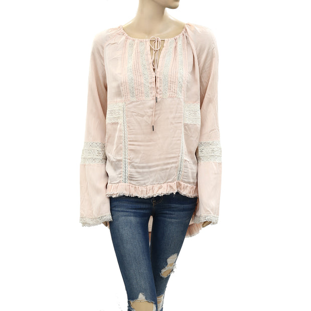 Odd Molly Anthropologie Lace High Low Tunic Top L-3