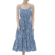 RHODE RESORT Lea Floral-Print Cotton Midi Dress