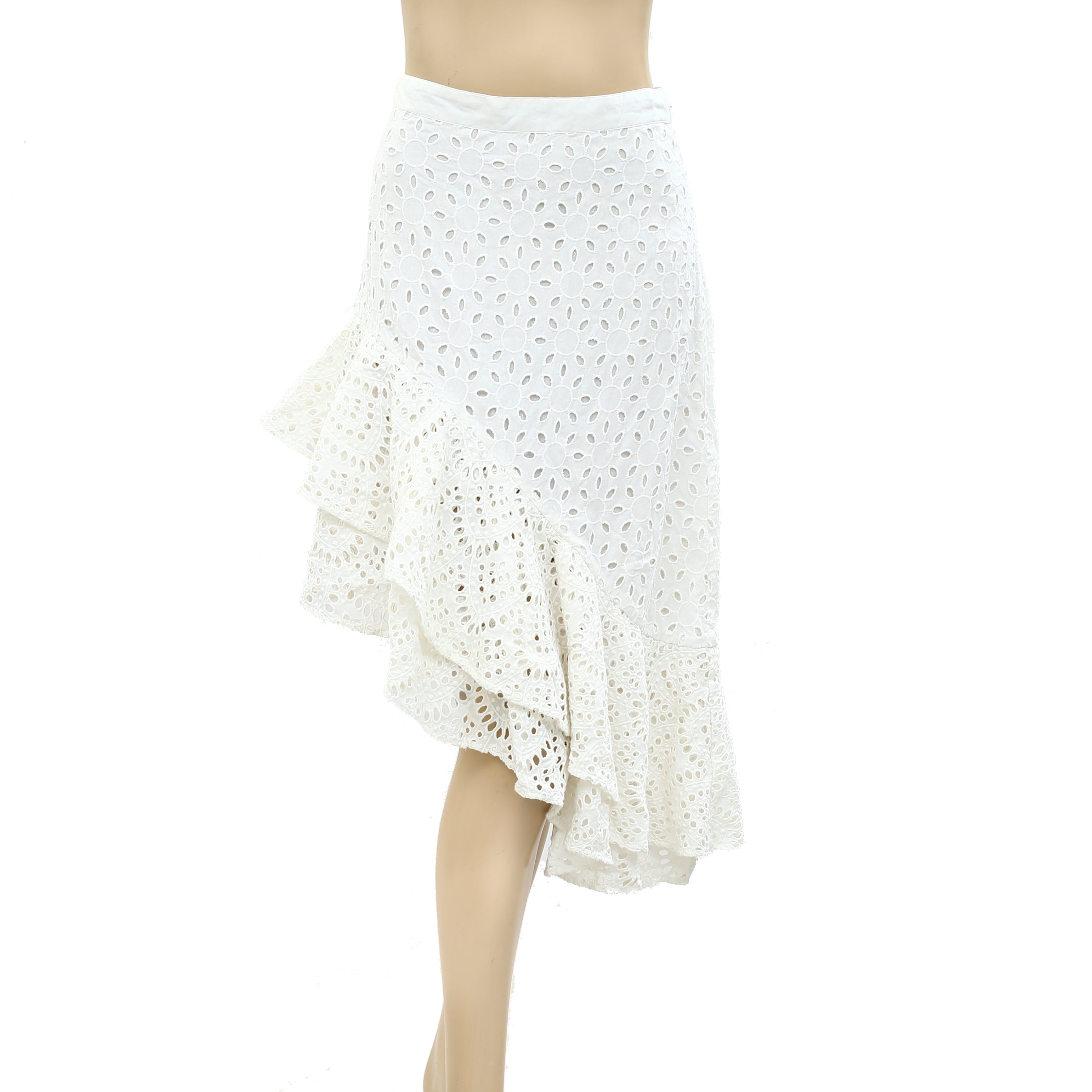 White ruffle skirt outlet xs