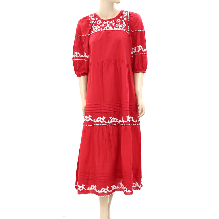 The Great Heirloom Red Midi Dress