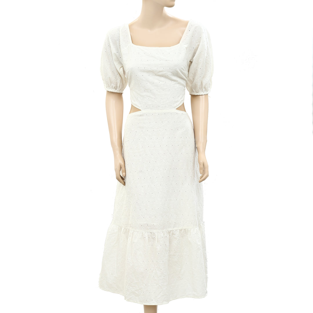 Free People Eyelet Embroidered Midi Dress White Chocolate Couture Free People Eyelet Embroidered Midi Dress White Chocolate Couture