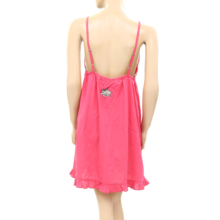 Odd Molly Anthropologie Once In A While Lace Slip Mini Dress