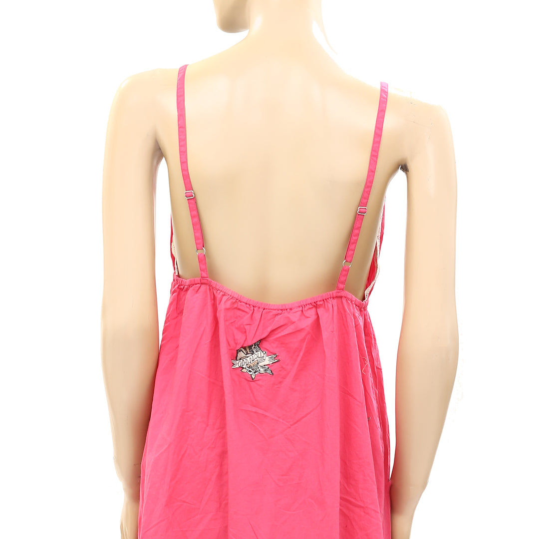 Odd Molly Anthropologie Once In A While Lace Slip Mini Dress