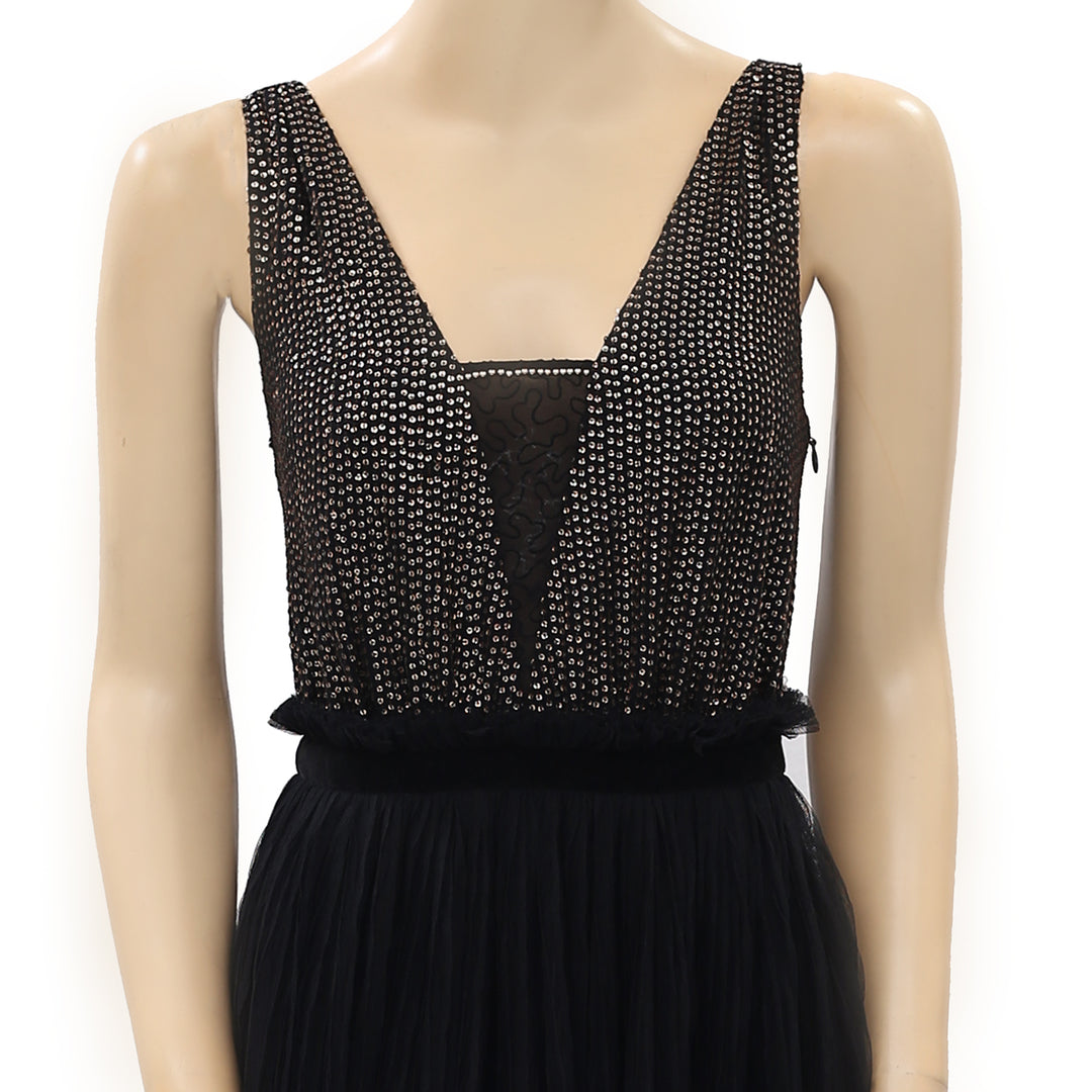 free people sequin maxi dress Neil Confetti Sequin Maxi