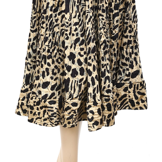 Mimi Liberte Michael Klein Animal Printed Maxi Long Dress XS