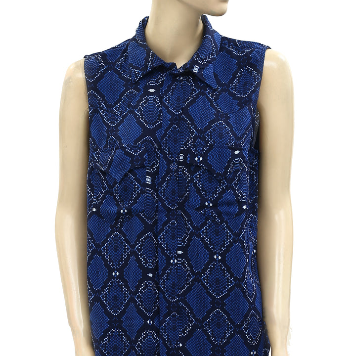 Laurence Dolige Paris Printed Shirt Tunic Top