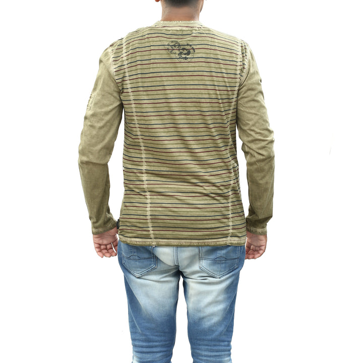 Desigual Men's Striped Printed T-shirt