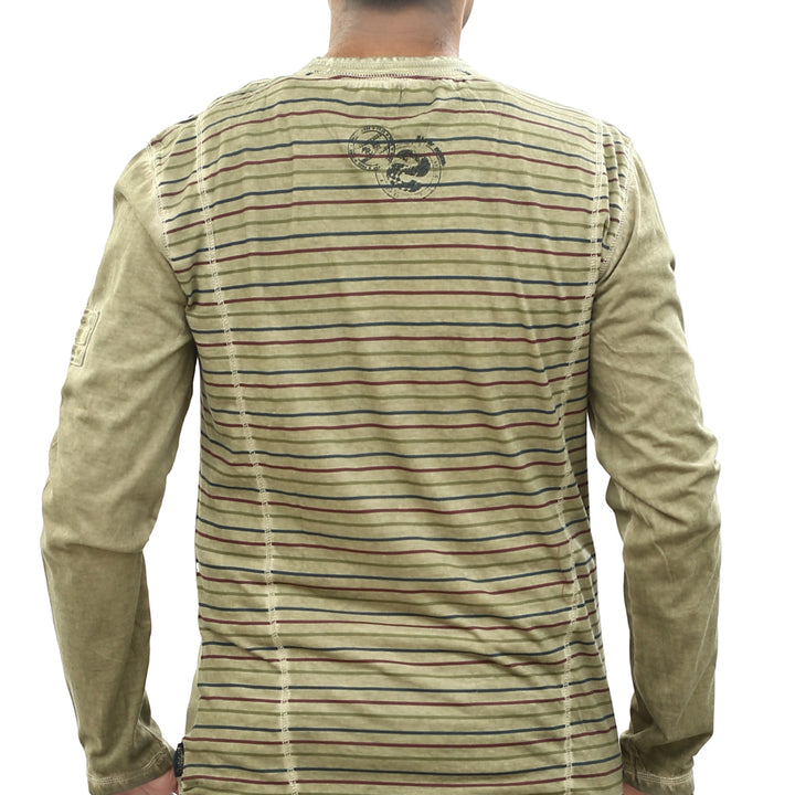 Desigual Men's Striped Printed T-shirt