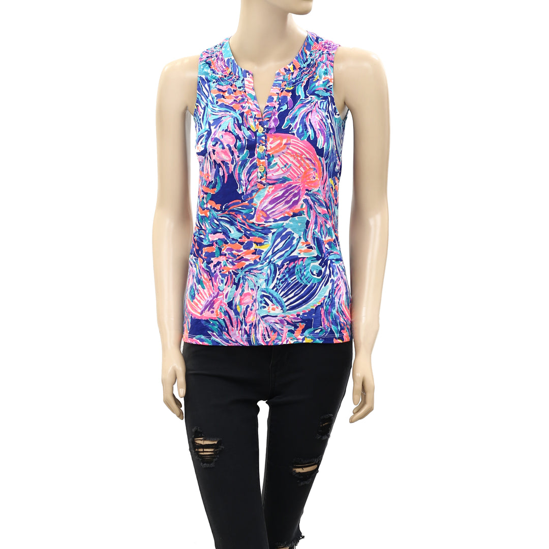 Lilly Pulitzer Essie Printed Tank Blouse Top