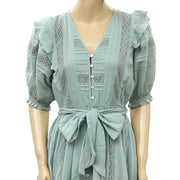 ASTR The Label Remedy Lace Trim Buttondown Mini Dress XS