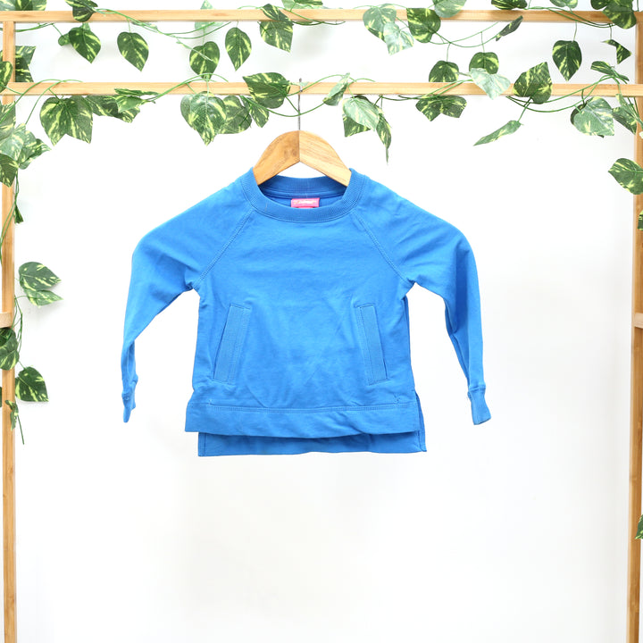 Lilly Pulitzer 女孩 Luxletic 迷你沙滩精梳运动衫 XS 2-3 岁
