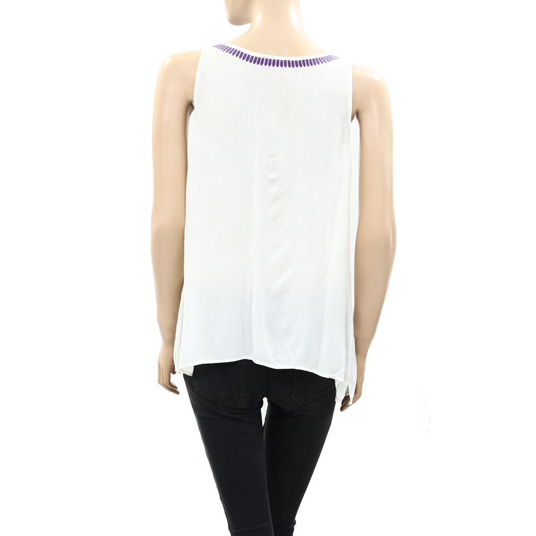 Lilly Pulitzer Paisley Embroidered Tank Blouse Top