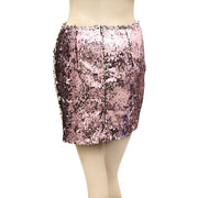 Topshop Sequin Drape Pensil Mini Skirt