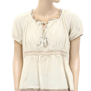 Odd Molly Anthropologie Embroidered Lace Shirt Blouse Top