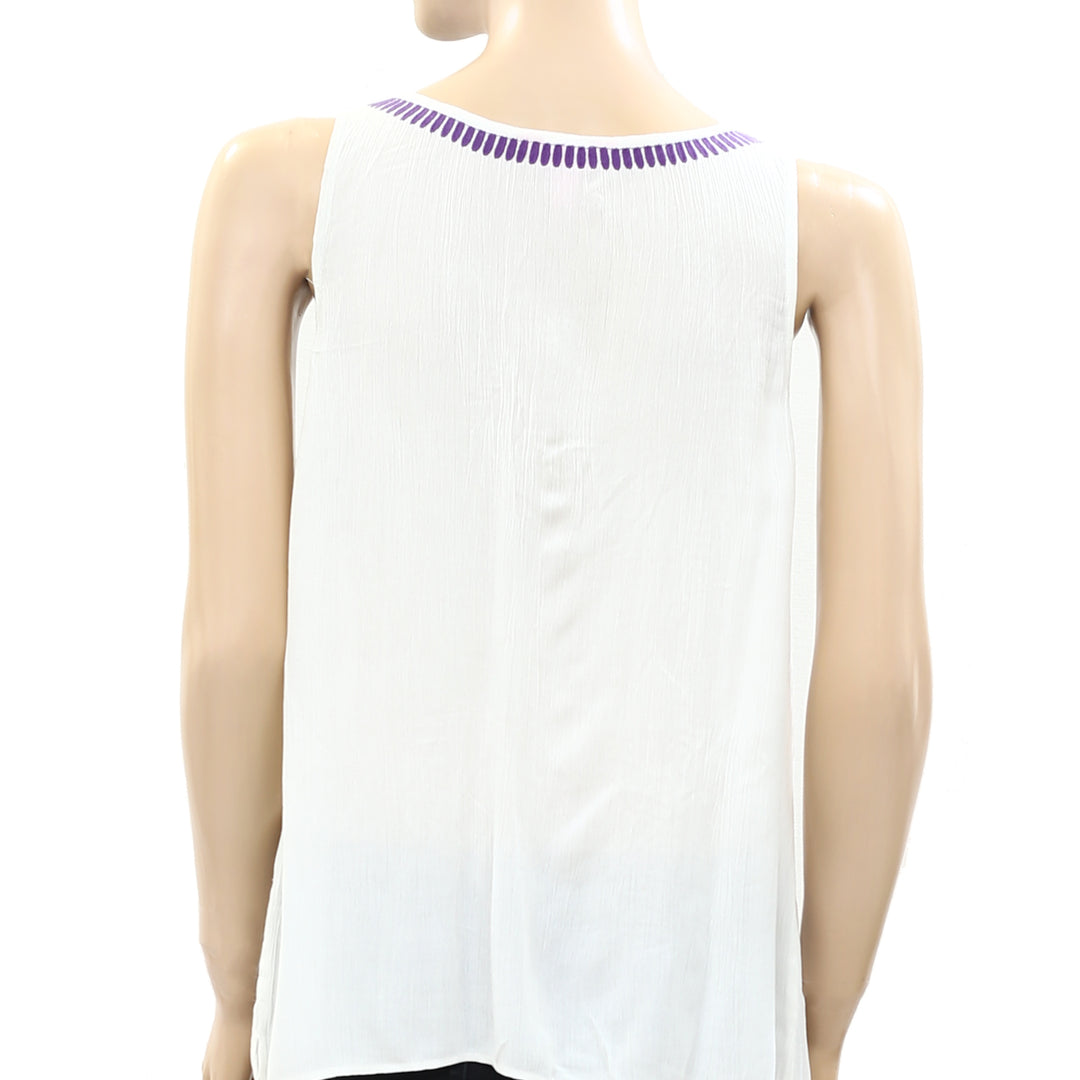 Lilly Pulitzer Paisley Embroidered Tank Blouse Top