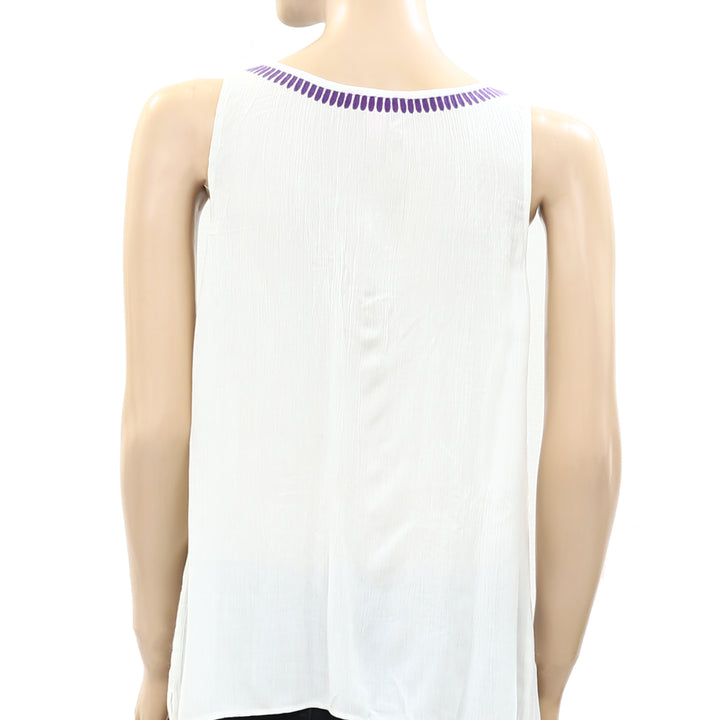 Lilly Pulitzer Paisley Embroidered Tank Blouse Top