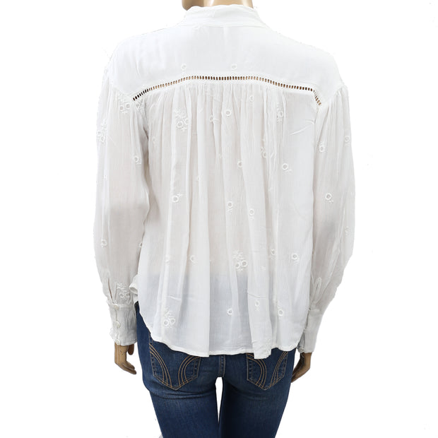 Free People Wishful Moments Blouse Top