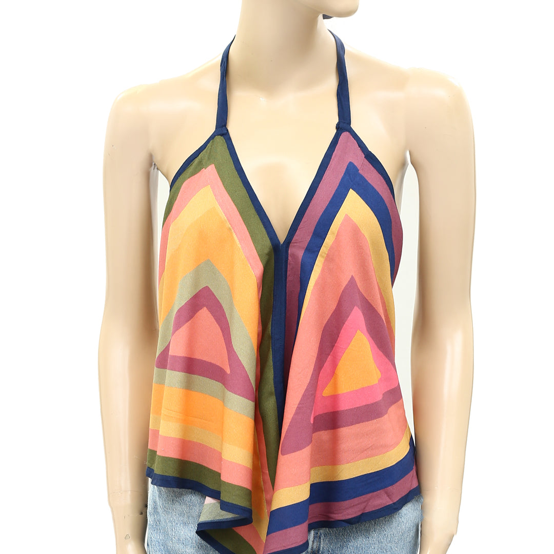 Farm Rio Anthropologie Print Knot Tank Blouse Top