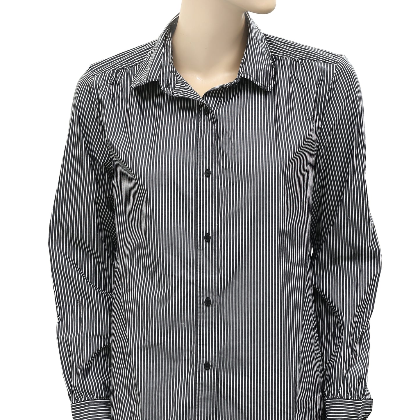 Nili Lotan Striped Printed  Cotton Shirt Top S