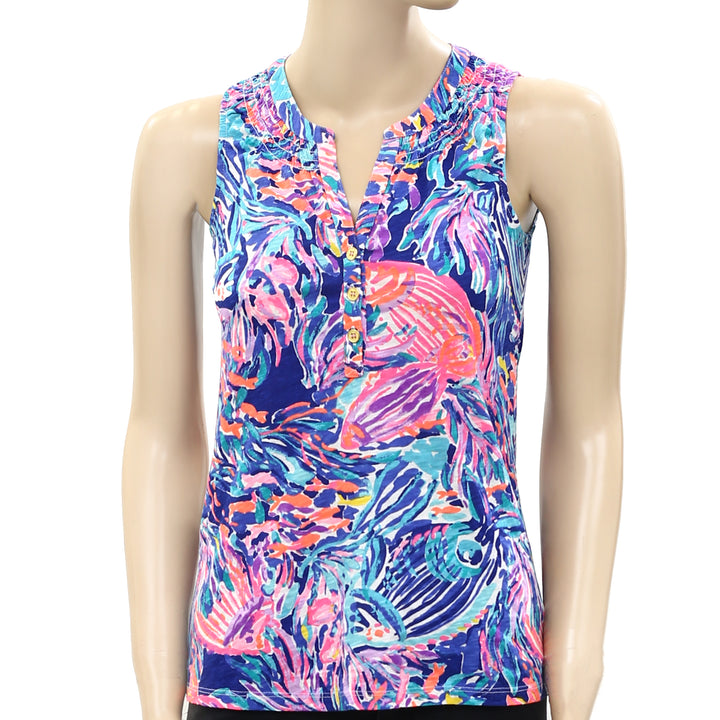 Lilly Pulitzer Essie Printed Tank Blouse Top