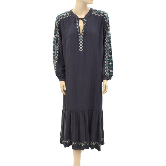 Odd Molly Anthropologie Embroidered Midi Dress
