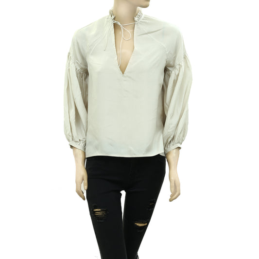 Etoile Isabel Marant Solid Silk Blouse Top