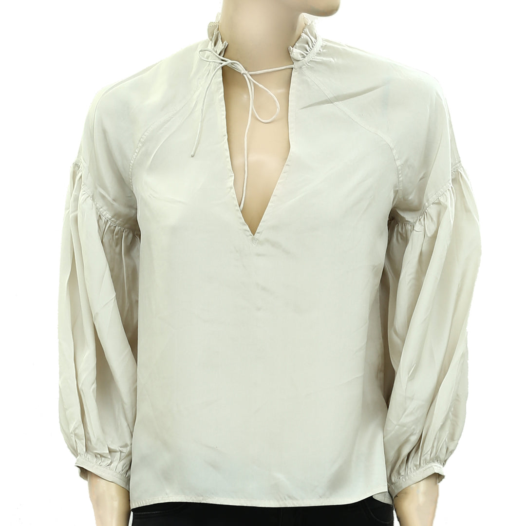 Etoile Isabel Marant Solid Silk Blouse Top