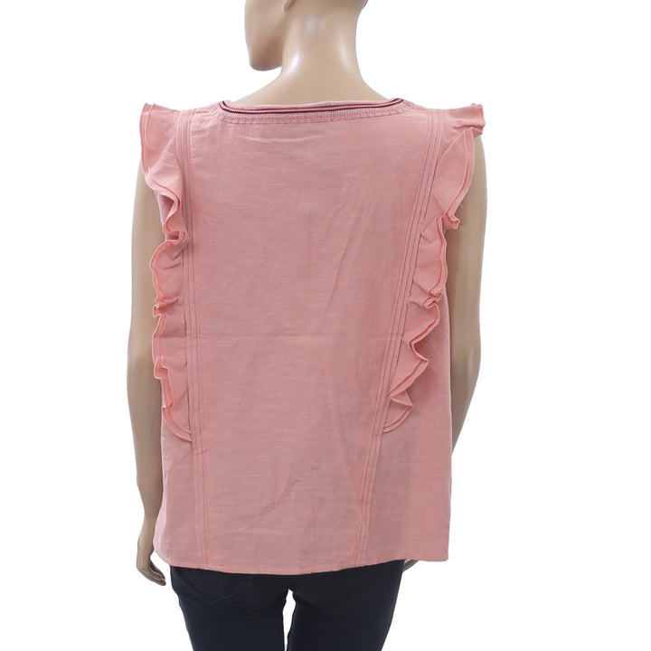 FRYE x Anthropologie Ruffle Blouse Top