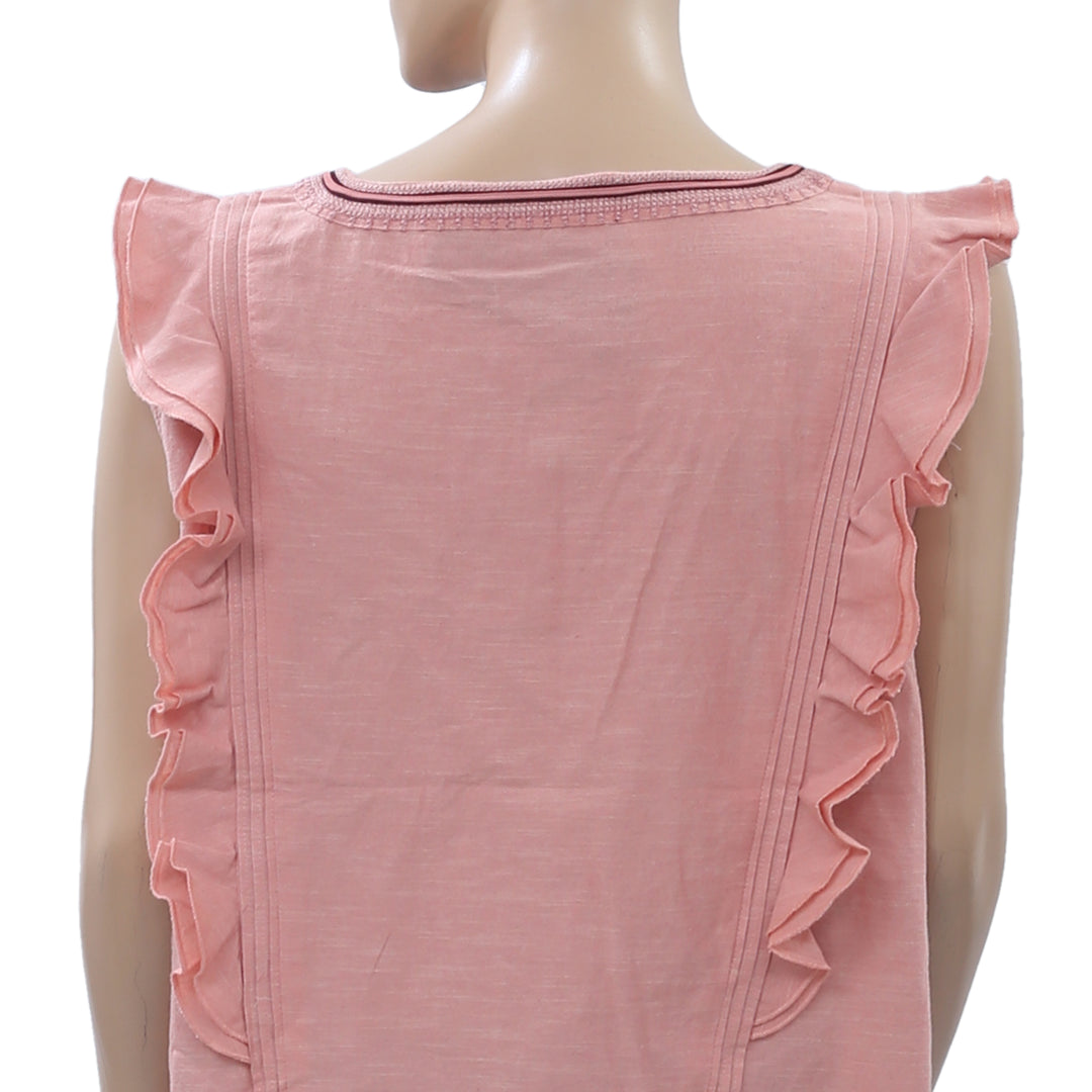 FRYE x Anthropologie Ruffle Blouse Top