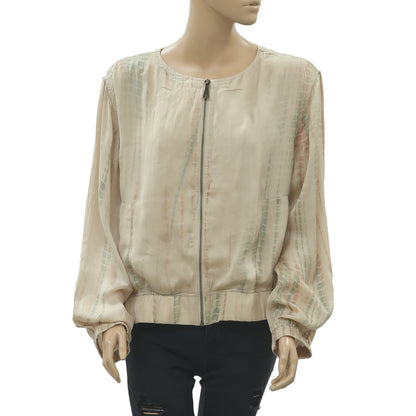 Frye x Anthropologie Drapey Tie-Dye Print Mandira Jacket Top XL