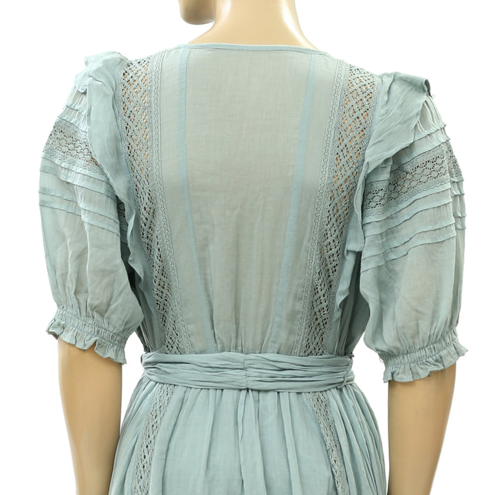 ASTR The Label Remedy Lace Trim Buttondown Mini Dress XS