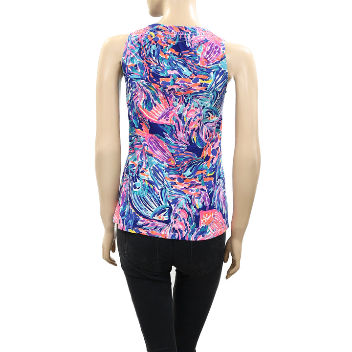 Lilly Pulitzer Essie Printed Tank Blouse Top