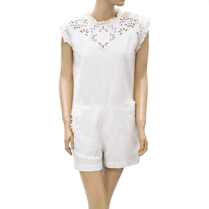 Paul & Joe Sister Eyelet Embroidered Ruffle Romper